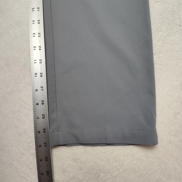 Adidas Pants Mens 32x32 Gray Golf Chino Slim Microfiber Polyester Pockets Flat - Picture 9 of 12